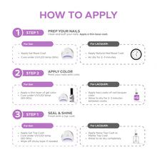 تحميل الصورة إلى عارض المعرض، P2521 – Lavender Mist Duo Pack – TPO & HEMA Free Gel Polish & Nail Lacquer (15ml each) | Long-Lasting, High-Gloss Nail Polish Set