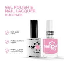 تحميل الصورة إلى عارض المعرض، P2537 – Champagne Whisper Duo Pack – TPO & HEMA Free Gel Polish & Nail Lacquer (15ml each) | Long-Lasting, High-Gloss Nail Polish Set