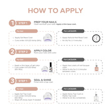 تحميل الصورة إلى عارض المعرض، P2565 – Peachy Shine Duo Pack – TPO & HEMA Free Gel Polish & Nail Lacquer (15ml each) | Long-Lasting, High-Gloss Nail Polish Set