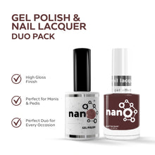 تحميل الصورة إلى عارض المعرض، P2583 – Rich Mahogany Duo Pack – TPO & HEMA Free Gel Polish & Nail Lacquer (15ml each) | Long-Lasting, High-Gloss Nail Polish Set