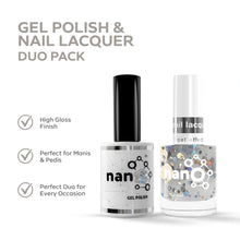 تحميل الصورة إلى عارض المعرض، P2586 – Silver Shadow Duo Pack – TPO & HEMA Free Gel Polish & Nail Lacquer (15ml each) | Long-Lasting, High-Gloss Nail Polish Set
