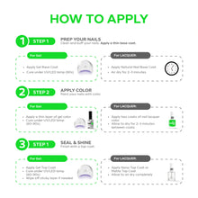 تحميل الصورة إلى عارض المعرض، P2612 – Fresh Green Duo Pack – TPO & HEMA Free Gel Polish & Nail Lacquer (15ml each) | Long-Lasting, High-Gloss Nail Polish Set