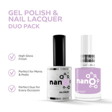 Load image into Gallery viewer, P2669 – Frosted Lilac Duo Pack – TPO & HEMA Free Gel Polish & Nail Lacquer (15ml each) | Long-Lasting, High-Gloss Nail Polish Set