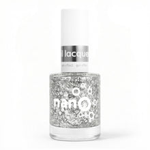 Load image into Gallery viewer, L 2934 Metallic Mirage Nail Polish – 15ml | High Glossy Gel Like Finish Silver Glitter Nail Lacquer | Glitter Silver Nail Polish