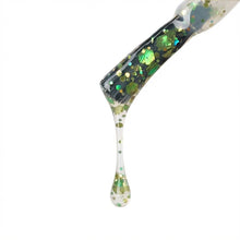 Load image into Gallery viewer, L 2937 Glittery Green Nail Polish – 15ml | High Glossy Gel Like Finish Sparkling Green Nail Lacquer | Glitter Green Nail Polish