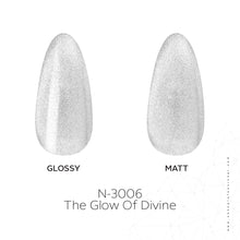Load image into Gallery viewer, N3006 – The Glow of Divine Gel Polish – 15 ml | Long-Lasting, Magnetic Cat-Eye Silver Glitter Gel Polish