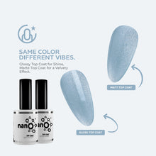 Load image into Gallery viewer, N3011 – Oceanic Sparkle Cat-Eye Gel Polish – 15ml | Long-Lasting, Magnetic Shimmer Blue Nail Gel