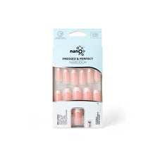 تحميل الصورة إلى عارض المعرض، Nano® Blush French Edge Pressed on Nails - 24pcs with Glue | Instant Gel-Like Shine, Soft Pink French Glossy Fake Nails Set