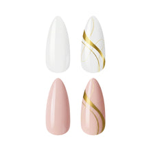 تحميل الصورة إلى عارض المعرض، Nano® Blush Marble Luxe Pressed on Nails - 24pcs with Glue | Pink & White Marble Design Glossy Fake Nails Set