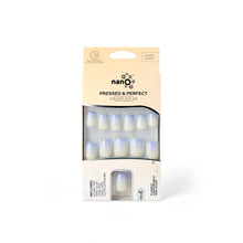 تحميل الصورة إلى عارض المعرض، Nano® Cloud Whisper Pressed on Nails - 24pcs with Glue | Instant Gel-Like Shine, Soft Blue-White Ombre Fake Nails Set