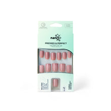 تحميل الصورة إلى عارض المعرض، Nano® Dusty Pink Pressed on Nails - 24pcs with Glue | Instant Gel-Like Shine, Muted Rose Fake Nails Set