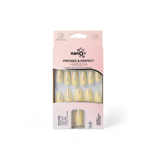 Load image into Gallery viewer, Nano® Golden Mirage Pressed on Nails - 24pcs with Glue | Instant Gel-Like Shine, Iridescent Gold Fake Nails Set