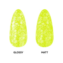 Load image into Gallery viewer, Lime Sparkle Rubber Base Coat Gel – 15ml | Soak Off Builder Base Coat | Long Lasting Shimmer Lime Rubber Base Coat