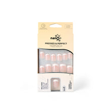 تحميل الصورة إلى عارض المعرض، Nano® Parisian Whisper Pressed on Nails - 24pcs with Glue | Instant Gel-Like Shine, Soft Pink French Tip Fake Nails Set