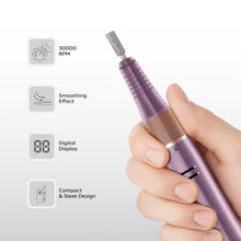 تحميل الصورة إلى عارض المعرض، Nano® Spin Pro Portable Nail Drill – 30,000 RPM | Professional Electric Nail File with LCD Display