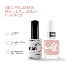 تحميل الصورة إلى عارض المعرض، P2505 – Peachy Blush Duo Pack – TPO &amp; HEMA Free Gel Polish &amp; Nail Lacquer (15ml each) | Long-Lasting, High-Gloss Nail Polish Set
