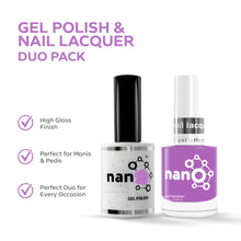 تحميل الصورة إلى عارض المعرض، P2521 – Lavender Mist Duo Pack – TPO &amp; HEMA Free Gel Polish &amp; Nail Lacquer (15ml each) | Long-Lasting, High-Gloss Nail Polish Set