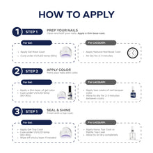 Load image into Gallery viewer, P2551 – Sparkling Navy Duo Pack – TPO &amp; HEMA Free Gel Polish &amp; Nail Lacquer (15ml each) | Long-Lasting, High-Gloss Nail Polish Set