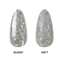 Load image into Gallery viewer, N 2556 – Platinum Pizzazz Gel Polish – 15ml | TPO &amp; HEMA Free Silver Glitter Nail Polish Gel