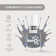 Load image into Gallery viewer, L 2586 – Silver Shadow Nail Polish – 15ml | High Gloss, Gel Like Finish Metallic Silver-Gray Nail Polish | Glitter Silver Nail Lacquer