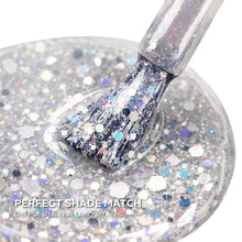 تحميل الصورة إلى عارض المعرض، P2586 – Silver Shadow Duo Pack – TPO &amp; HEMA Free Gel Polish &amp; Nail Lacquer (15ml each) | Long-Lasting, High-Gloss Nail Polish Set