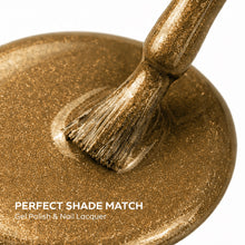 Load image into Gallery viewer, P2608 – Ginger Glitter Duo Pack – TPO &amp; HEMA Free Gel Polish &amp; Nail Lacquer (15ml each) | Long-Lasting, High-Gloss Nail Polish Set