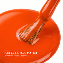 Load image into Gallery viewer, P2611 – Tangerine Burst Duo Pack – TPO &amp; HEMA Free Gel Polish &amp; Nail Lacquer (15ml each) | Long-Lasting, High-Gloss Nail Polish Set