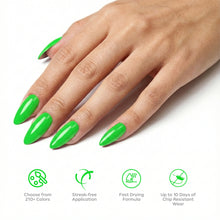 تحميل الصورة إلى عارض المعرض، P2612 – Fresh Green Duo Pack – TPO &amp; HEMA Free Gel Polish &amp; Nail Lacquer (15ml each) | Long-Lasting, High-Gloss Nail Polish Set