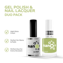 تحميل الصورة إلى عارض المعرض، P2617 – Meadow Green Duo Pack – TPO &amp; HEMA Free Gel Polish &amp; Nail Lacquer (15ml each) | Long-Lasting, High-Gloss Nail Polish Set