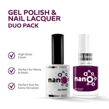 Load image into Gallery viewer, P2621 – Amethyst Twilight Duo Pack – TPO &amp; HEMA Free Gel Polish &amp; Nail Lacquer (15ml each) | Long-Lasting, High-Gloss Nail Polish Set