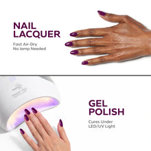 Load image into Gallery viewer, P2621 – Amethyst Twilight Duo Pack – TPO &amp; HEMA Free Gel Polish &amp; Nail Lacquer (15ml each) | Long-Lasting, High-Gloss Nail Polish Set