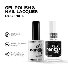 Load image into Gallery viewer, P2633 – Nightfall Nebula Duo Pack – TPO &amp; HEMA Free Gel Polish &amp; Nail Lacquer (15ml each) | Long-Lasting, High-Gloss Nail Polish Set