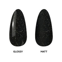 Load image into Gallery viewer, N 2633 – Nightfall Nebula Gel Polish – 15 ml | Long‑Lasting, High‑Gloss Deep Black Glitter Nail Polish Gel