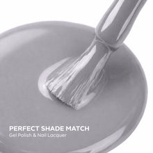 تحميل الصورة إلى عارض المعرض، P2634 – Soft Pewter Duo Pack – TPO &amp; HEMA Free Gel Polish &amp; Nail Lacquer (15ml each) | Long-Lasting, High-Gloss Nail Polish Set
