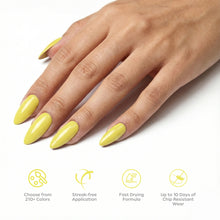 تحميل الصورة إلى عارض المعرض، P2637 – Yellow Gleam Duo Pack – TPO &amp; HEMA Free Gel Polish &amp; Nail Lacquer (15ml each) | Long-Lasting, High-Gloss Nail Polish Set