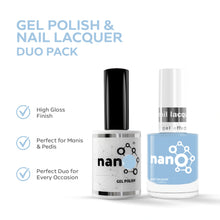 تحميل الصورة إلى عارض المعرض، P2661 – Baby Blue Duo Pack – TPO &amp; HEMA Free Gel Polish &amp; Nail Lacquer (15ml each) | Long-Lasting, High-Gloss Nail Polish Set