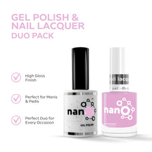 تحميل الصورة إلى عارض المعرض، P2673 – Princess Pink Duo Pack – TPO &amp; HEMA Free Gel Polish &amp; Nail Lacquer (15ml each) | Long-Lasting, High-Gloss Nail Polish Set