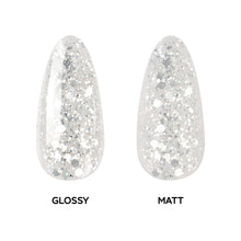 Load image into Gallery viewer, N 2929 – Tinsel Twirl Gel Polish – 15ml | Long-Lasting, High-Gloss Glitter Metallic Silver Nail Polish Gel