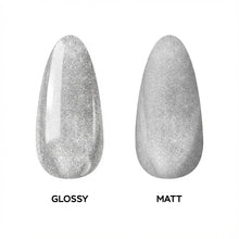 Load image into Gallery viewer, N 3006 – The Glow of Divine Gel Polish – 15 ml | TPO &amp; HEMA Free Long-Lasting, High-Glossy Magnetic Cat-Eye Silver Glitter Gel Polish