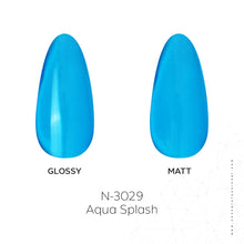 Load image into Gallery viewer, N3029 – Aqua Splash Gel Polish – 15ml | Long-Lasting, High Gloss Aqua Blue Nail Polish Gel