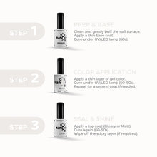 Load image into Gallery viewer, N3035 – Marbled Mist Gel Polish – 15ml | High Gloss White &amp; Gray Marble Effect Nail Polish Gel