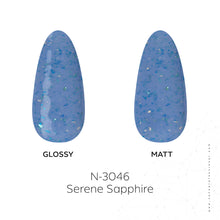 Load image into Gallery viewer, N3046 – Serene Sapphire Gel Polish – 15ml | Long-Lasting, High Gloss Blue Sapphire Nail Polish Gel