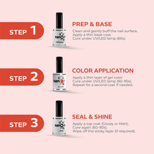 Load image into Gallery viewer, N3050 – Sunset Orange Gel Polish – 15ml | Long-Lasting, High Gloss Bright Orange Glitter Nail Polish Gel