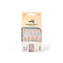 Load image into Gallery viewer, Nano® Celestial Blush Pressed on Nails - 24pcs with Glue | Instant Gel-Like Shine, Nude Beige Glossy Fake Nails Set