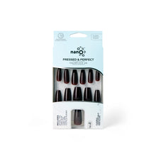 تحميل الصورة إلى عارض المعرض، Nano® Crimson Noir Pressed on Nails - 24pcs with Glue | Deep Burgundy Glossy Fake Nails Set