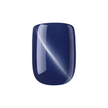 Load image into Gallery viewer, Nano® Galactic Meow CatEye Pressed on Nails - 24pcs with Glue | Instant Gel-Like Shine, Deep Blue Chrome Fake Nails Set