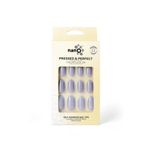 Load image into Gallery viewer, Nano® Lilac Mist Pressed on Nails - 24pcs Self-Adhesive | Soft Grey-Lilac Fake Nails Set