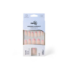 تحميل الصورة إلى عارض المعرض، Nano® Pink Macaron Pressed on Nails - 24pcs with Glue | Pink French Glossy Fake Nails Set