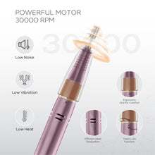تحميل الصورة إلى عارض المعرض، Nano® Spin Pro Portable Nail Drill – 30,000 RPM | Professional Electric Nail File with LCD Display