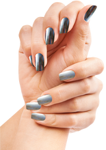 Load image into Gallery viewer, Stone Grey Chrome Powder – 0.8g | Mirror Chrome Powder Nails | Metallic Silver-Grey Chrome Nail Powder